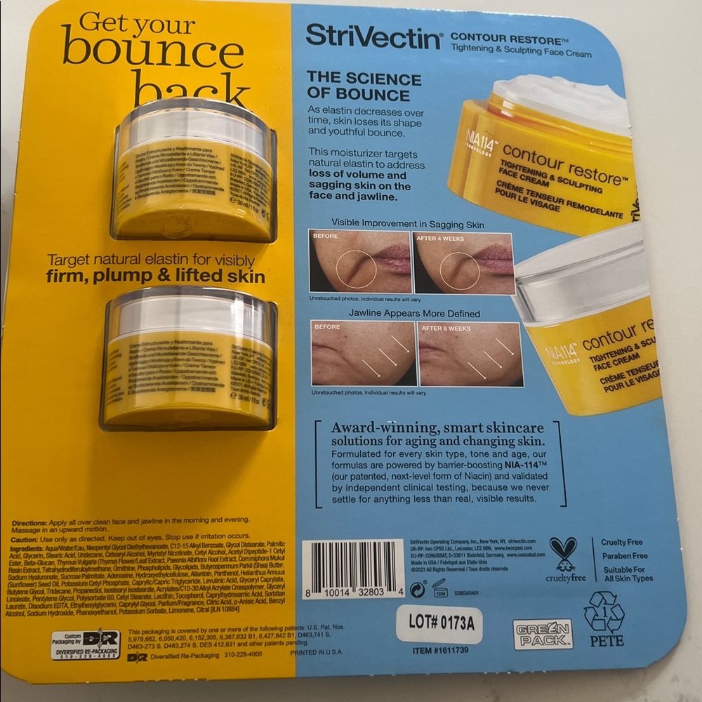 StriVectin Contour Restore Face Cream Duo - new sealed.-1oz jars—3 yr shelf life - Picture 2 of 4